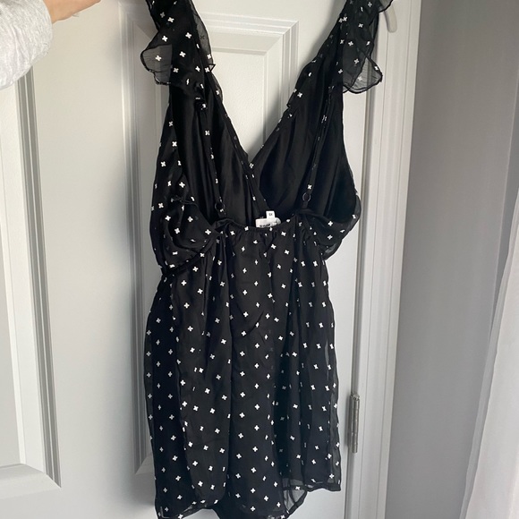 Superdown Black Ruffle Romper - Picture 2 of 4